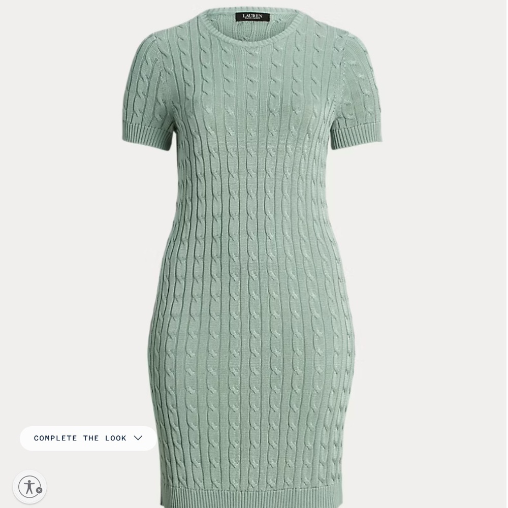 Ralph Lauren cable-knit short sleeve dress Small - Picture 2 of 8